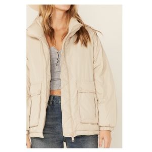 FREE PEOPLE WOMEN'S DUVET BOMBER JACKET - OATMEAL